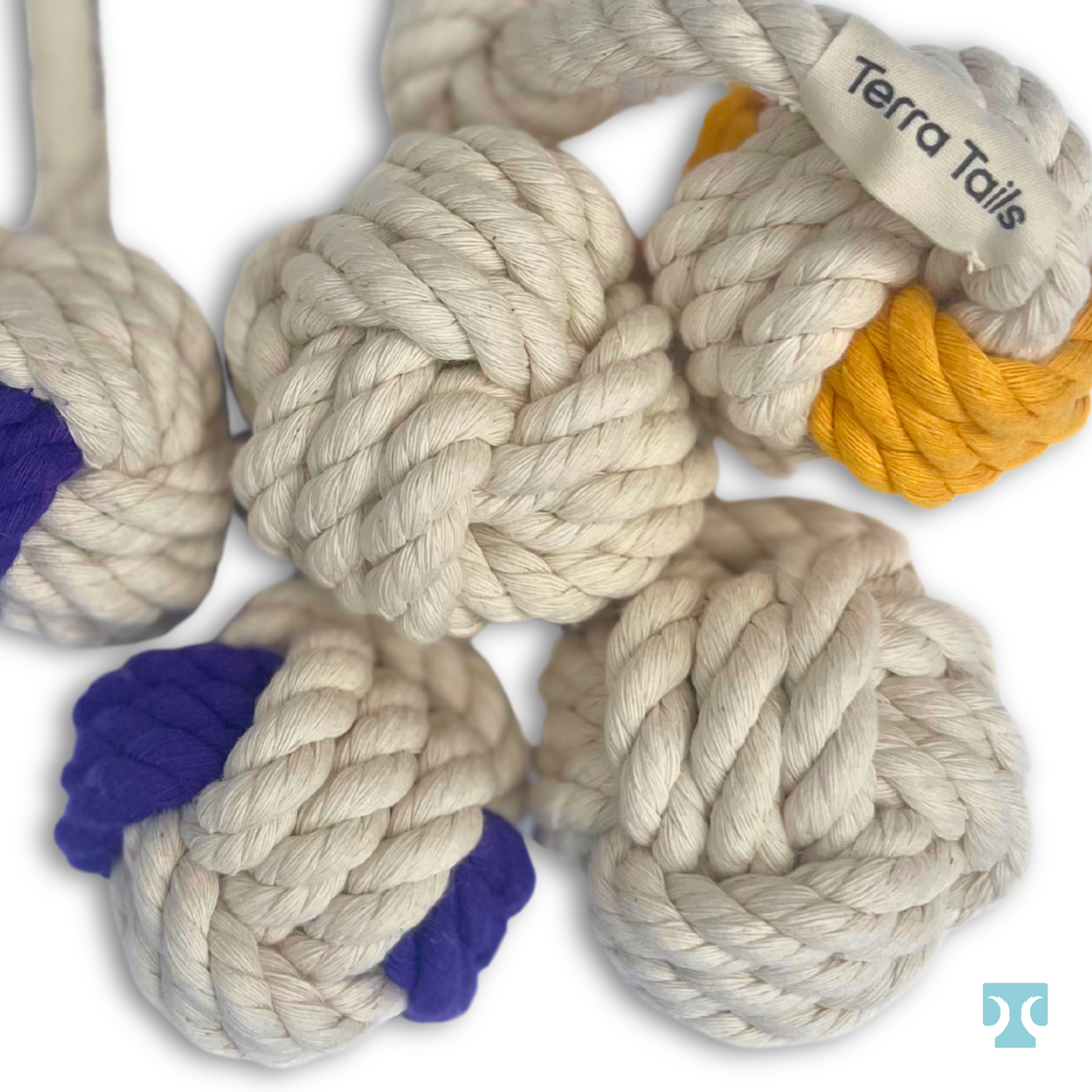 Organic 3" Cotton Ball Dog Toy | Small & Medium Dogs