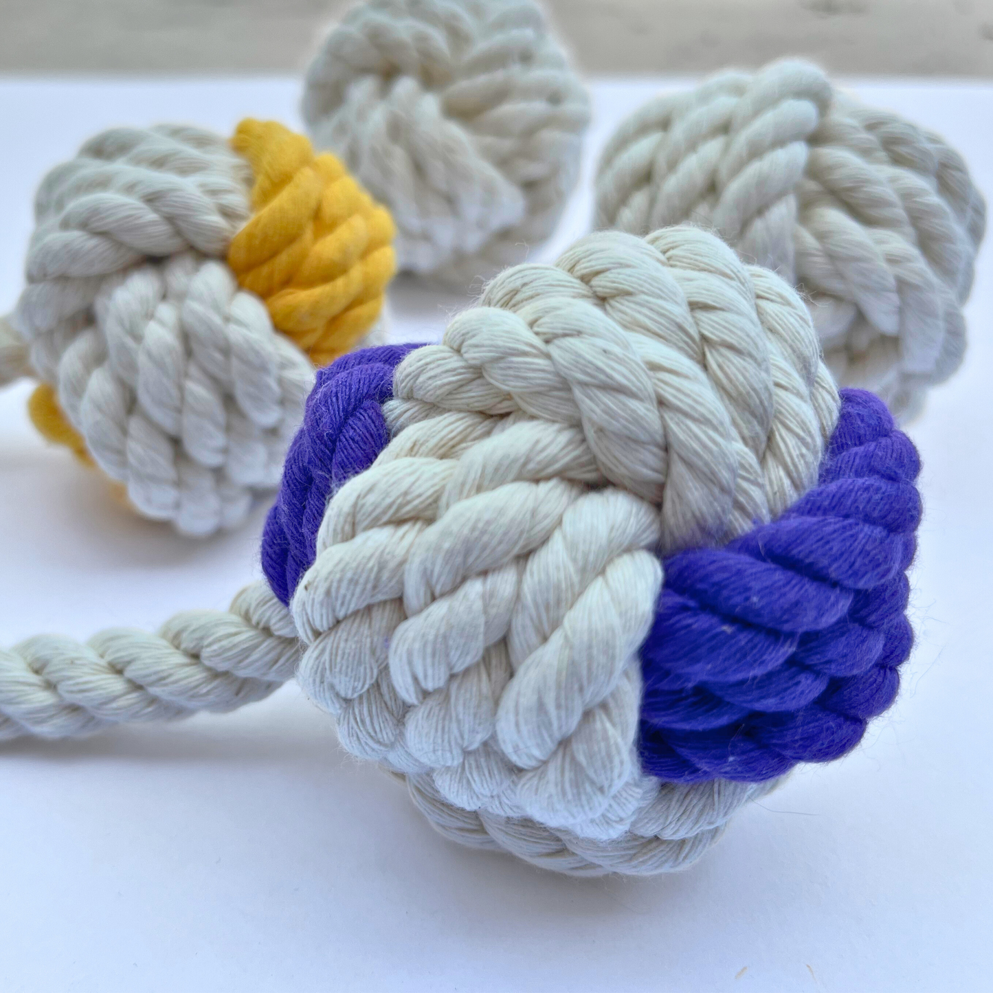 Organic 3" Cotton Ball Dog Toy | Small & Medium Dogs