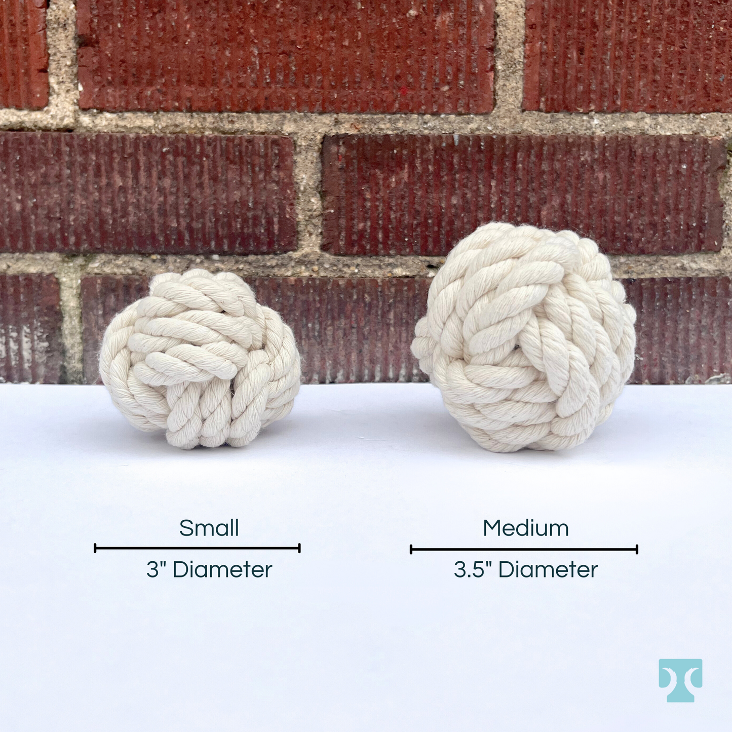 Organic 3" Cotton Ball Dog Toy | Small & Medium Dogs