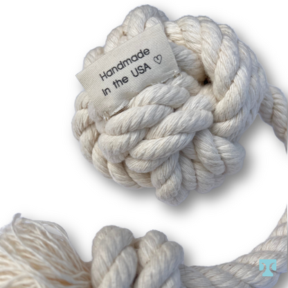 Organic 3" Cotton Ball Dog Toy | Small & Medium Dogs