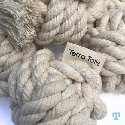 Organic 3" Cotton Ball Dog Toy | Small & Medium Dogs