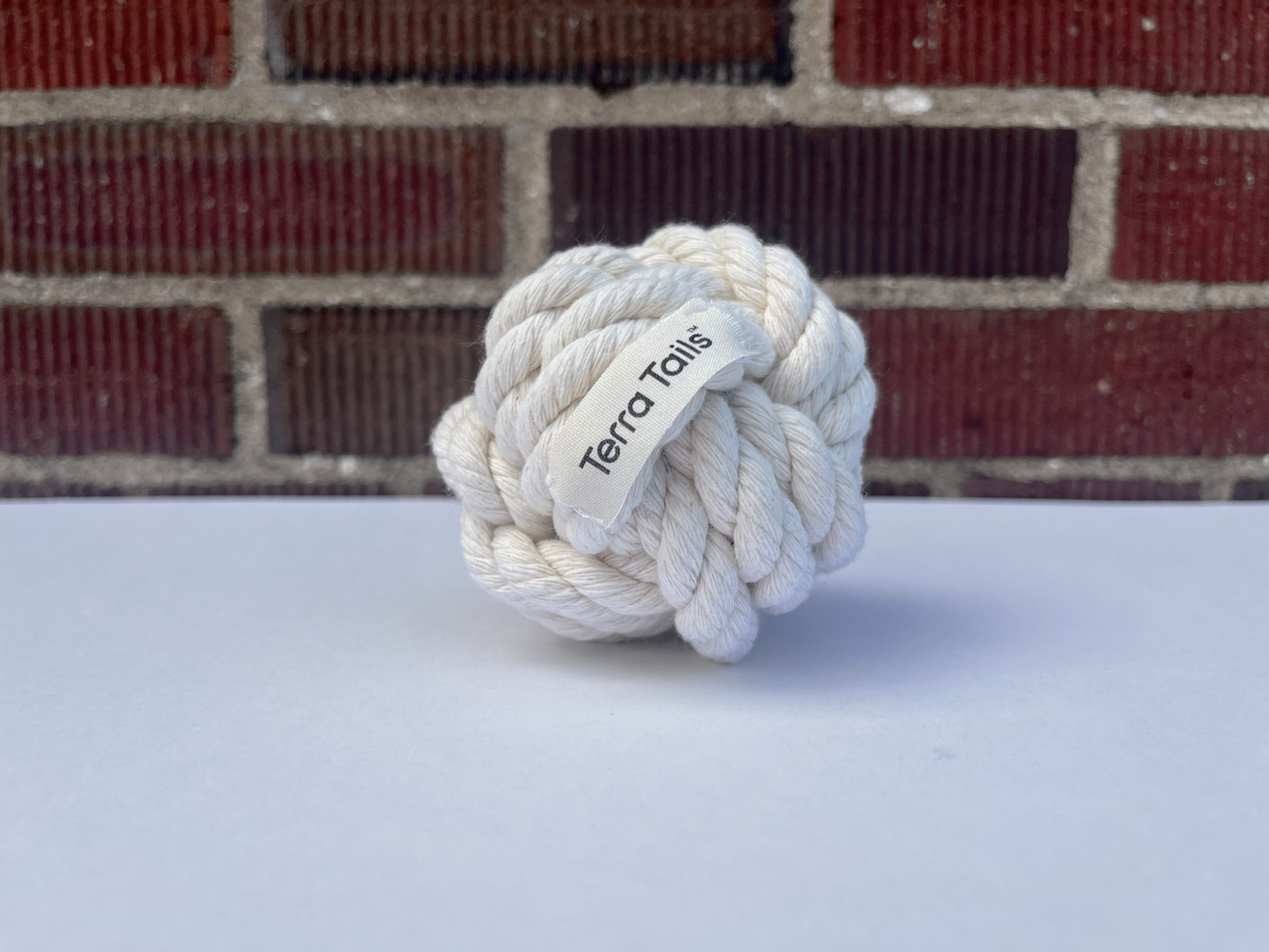 Organic 3.5" Cotton Ball Dog Toy | Medium & Large Dogs