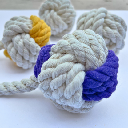 Organic 3" Cotton Ball Dog Toy | Small & Medium Dogs