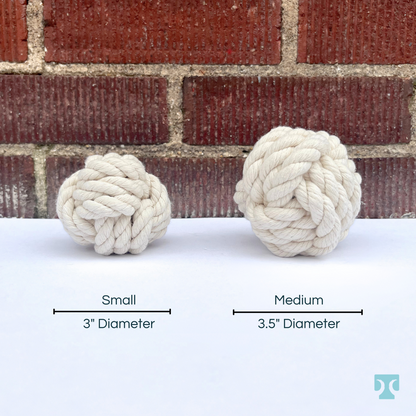 Organic 3" Cotton Ball Dog Toy | Small & Medium Dogs